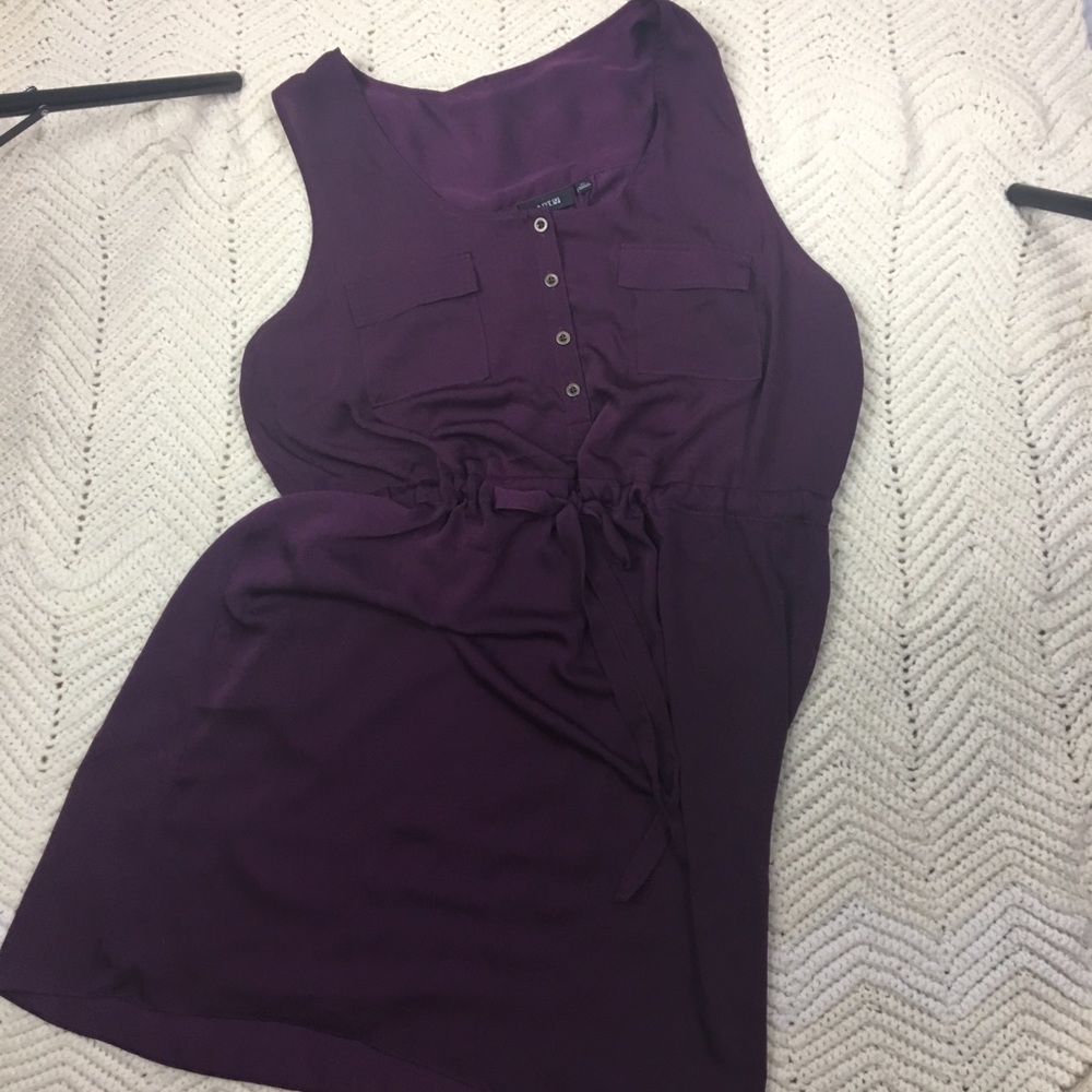 Apt 9 sleeveless shirt waist dress purple XL